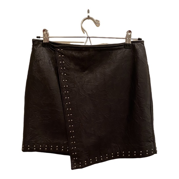 Joie Leather Mini Skirt. Sz4 - Picture 1 of 3